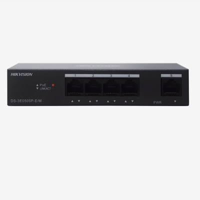 Hikvision POE switch DS-3E0505P-E / M 0 ° C para 40 ° C