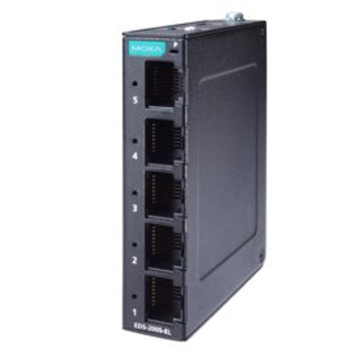 MOXA EDS-2005-EL switch Ethernet industrial não gerenciado de nível básico de 5 portas