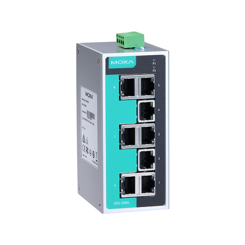 MOXA EDS-208A switch não gerenciado de 8 portas