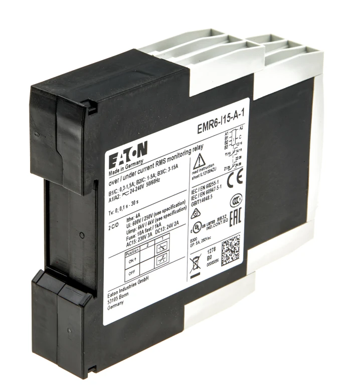 Eaton EMR6-I15-A-1 24-240V AC / DC corrente de monitoramento relé 3-15A