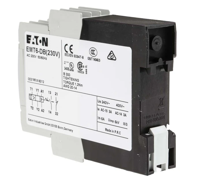 Eaton EMT6-DB (230V) relé de proteção contra sobrecarga do motor com termistor PTC