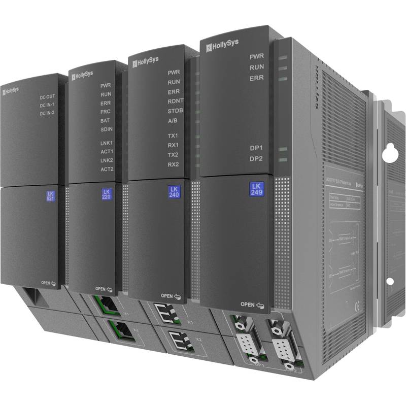 Sistema de Controlador Lógico Programável PLC Modular HollySys LK220